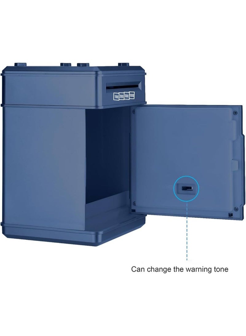 Electronic Piggy Bank with Code Lock | Mini ATM Money Saving Box for Kids | Password Cash & Coin Bank with Auto Money Scroll | Birthday Gift for Boys & Girls (Navy) - Image 4